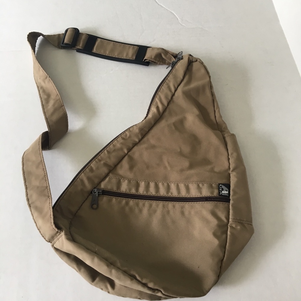 Ameribag Healthy back tan crossbody backpack